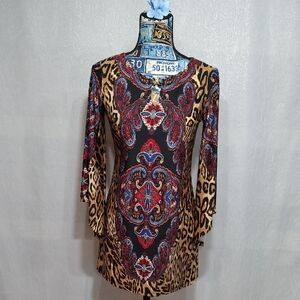 Melissa Paige Multicolor Long Sleeve Dress